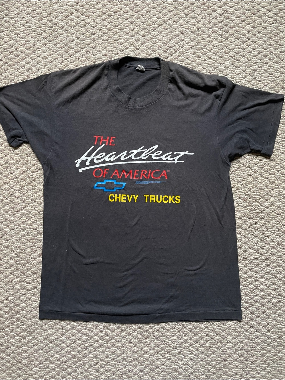 Vintage Chevy trucks heart beat of America single stitch t shirt